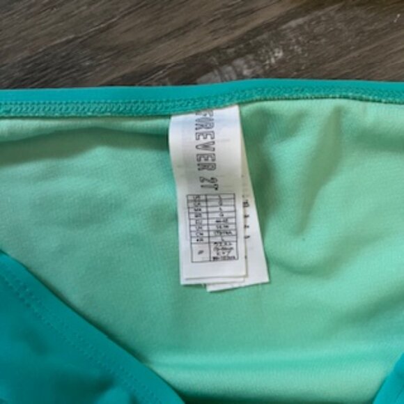 🧡3/15 Forever 21 Bikini Top and Matching Bottoms Mint Green Women's L - Picture 2 of 6